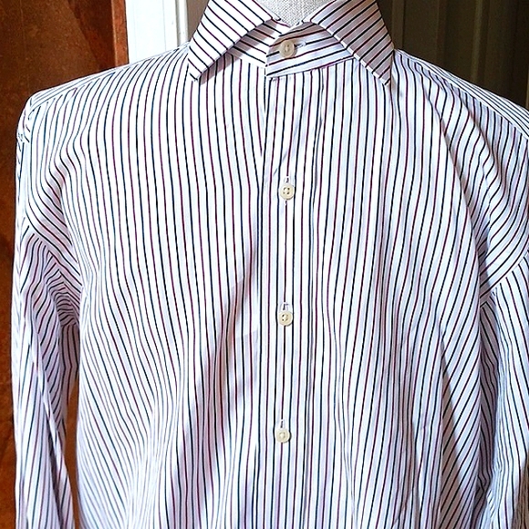 Ralph Lauren POLO by Ralph Lauren REGENT CLASSIC FIT wide collar long sleeve cotton shirt men's XL equivalent cotton Blue type light blue Vintage Second Hand